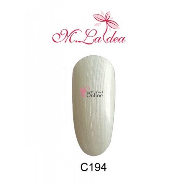 Gel UV / LED Soak Off M Ladea colorat cu sidefat 5gr Cod C194 White Crystal